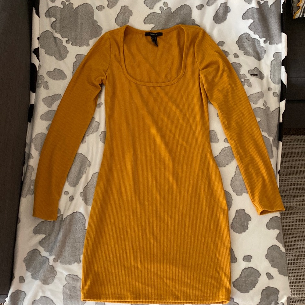 Brown Bodycon fall mini dress